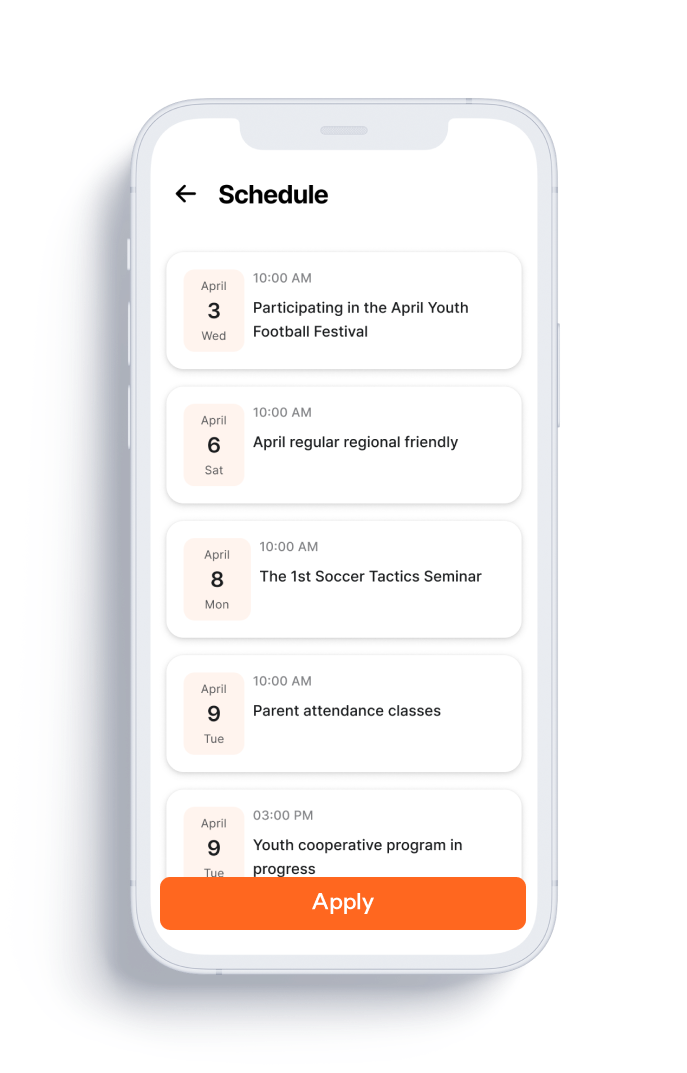 Academy Schedule